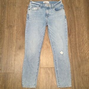 A & F 2 Short The Super Skinny Ankle Mid Rise Jeans